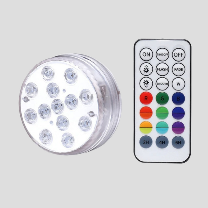 Luz LED Color Submarina para Piscina con Control Remoto RF