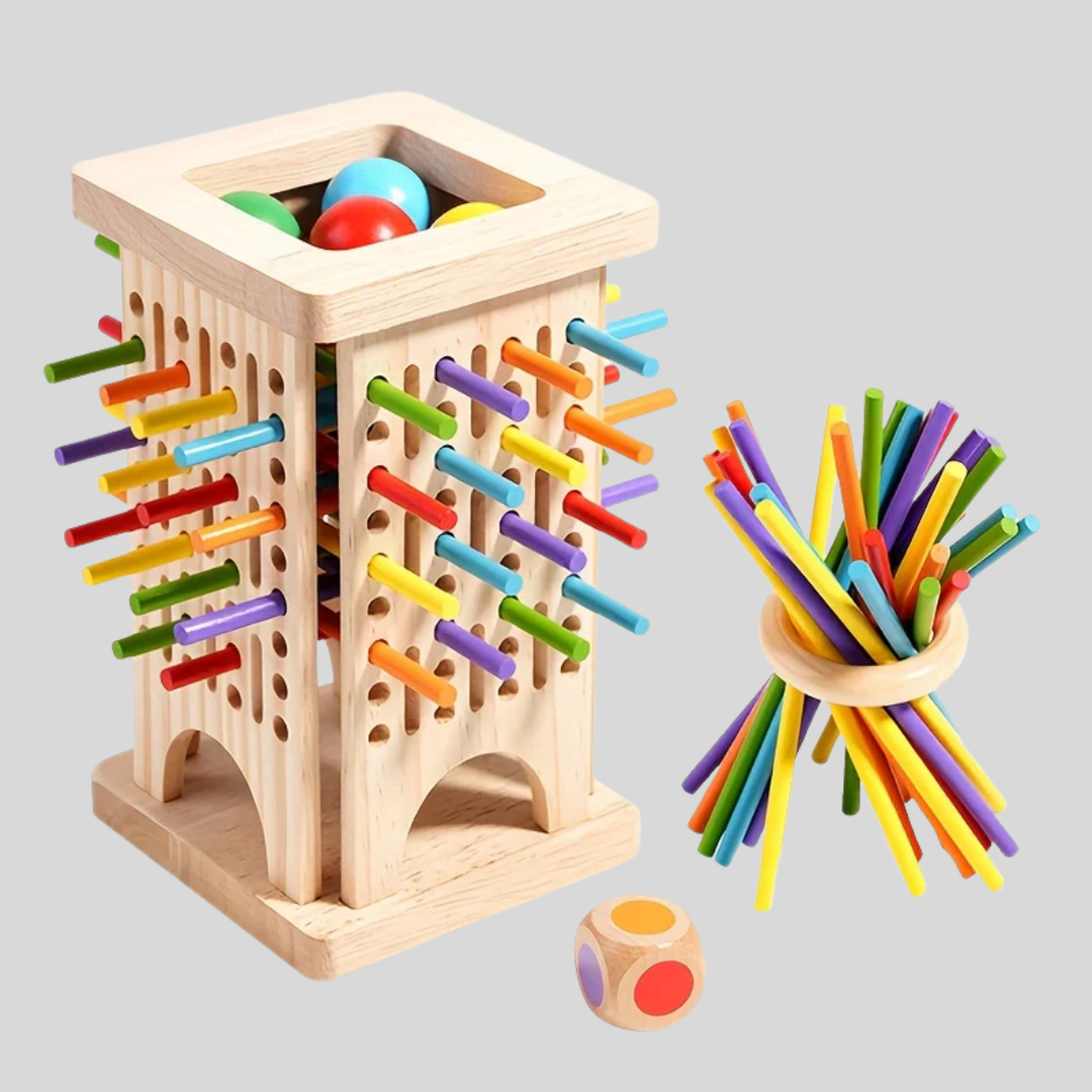 Juego de Palitos de Madera Tres en Uno