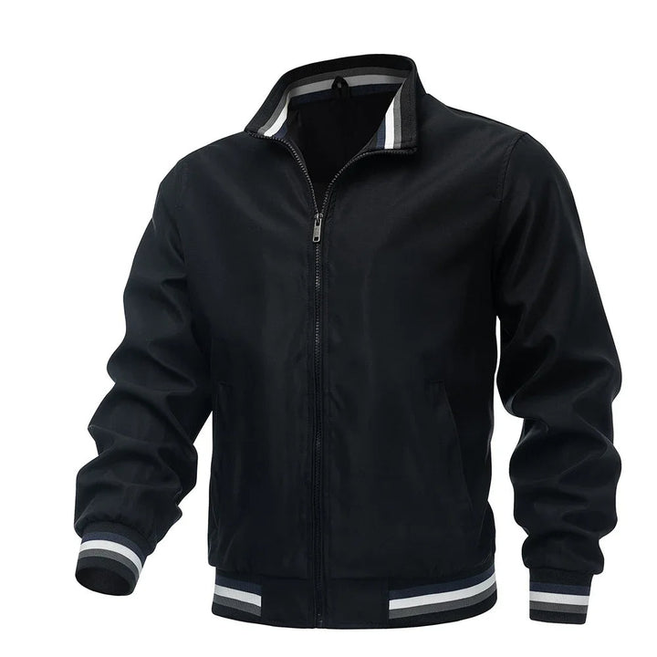 Chaqueta cortavientos ligera con cuello alto para hombre