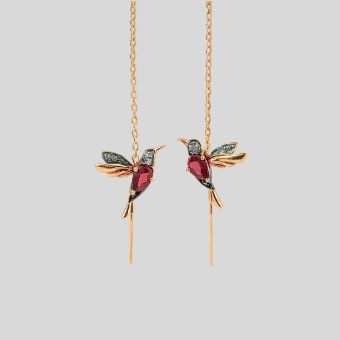 Aretes de Gotero Colibrí para Mujeres