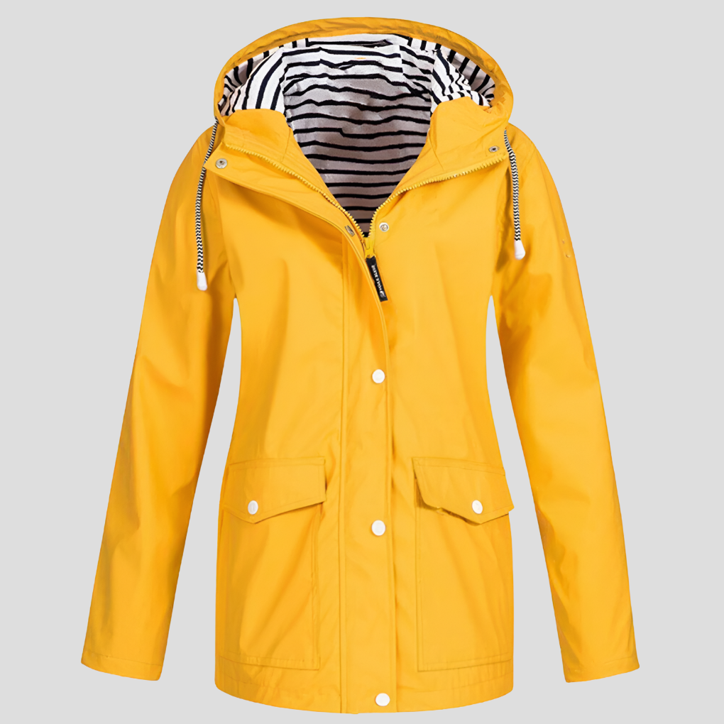 Chaqueta con capucha resistente al agua y al viento para mujeres