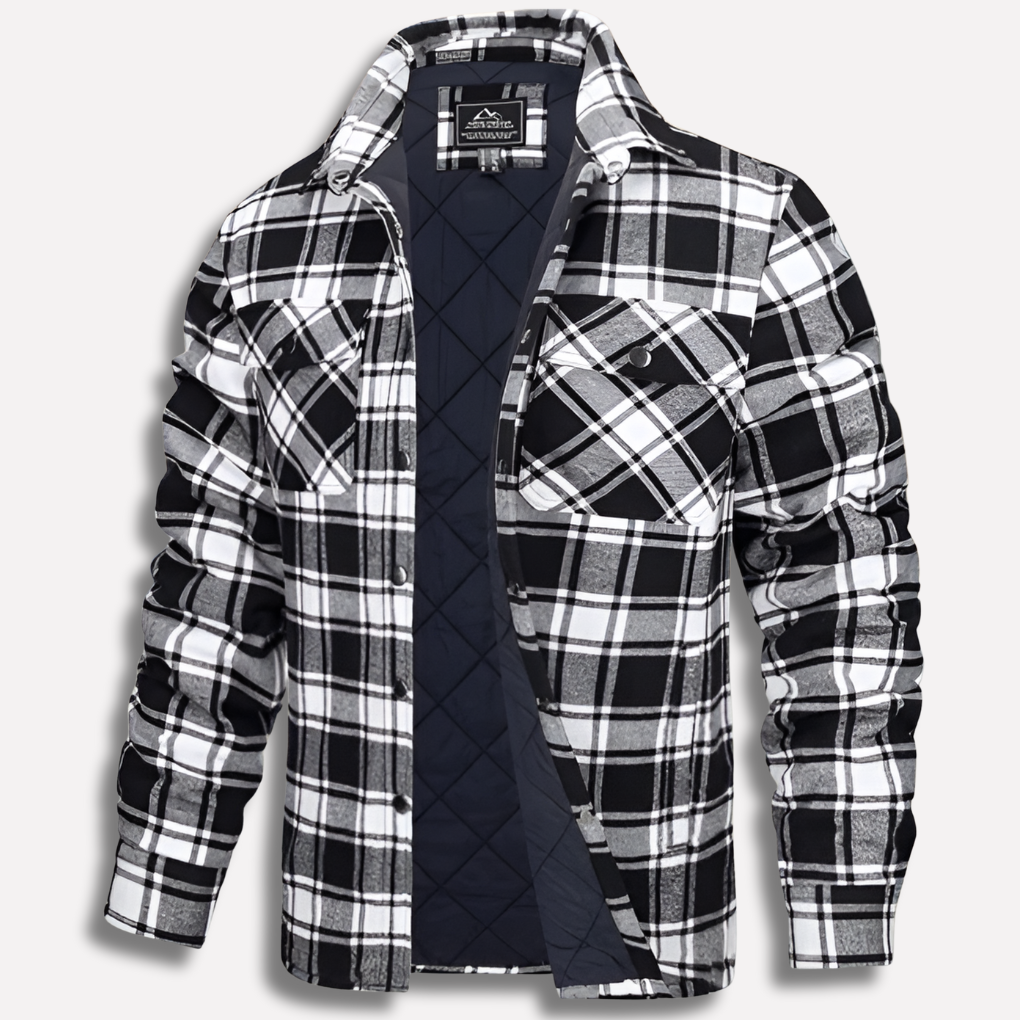 Camisa de Lumberjack de Flanela a Cuadros de Algodón