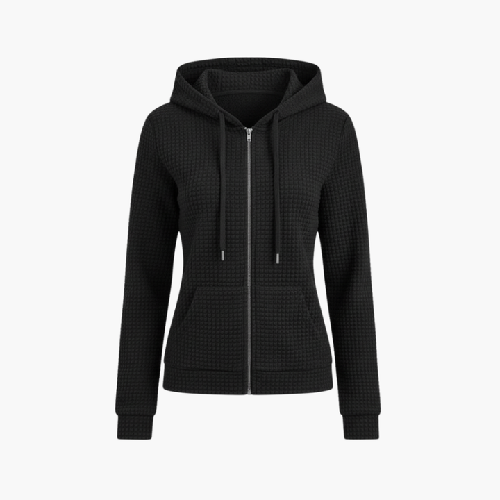 Sudadera con Cremallera para Mujeres con Capucha Ajustable