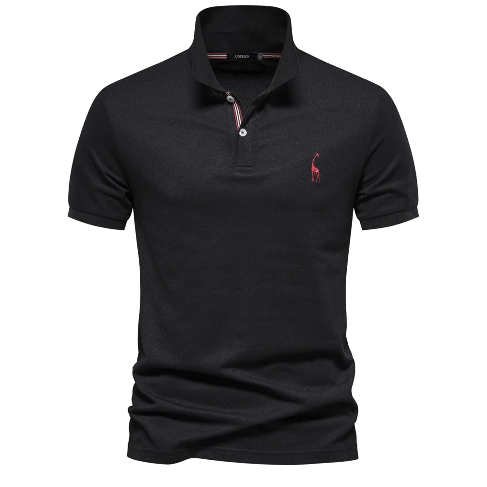 Polo clásico para hombre con bordado: estilo atemporal con detalles refinados