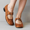 Zapatos de tacón bajo de piel para mujer con elegancia atemporal