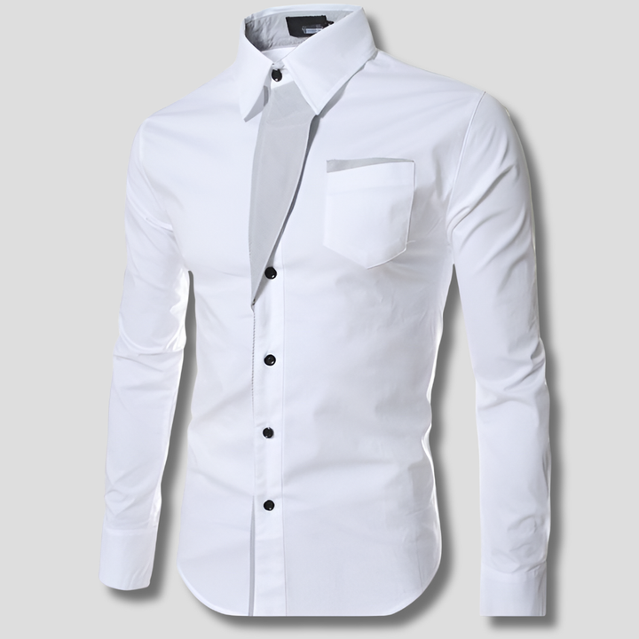 Camisa de Vestir de Manga Larga para Hombres – Diseño de Algodón Clásico