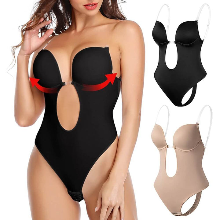 Lizy: faja moldeadora con escote en V profundo y espalda descubierta para una elegancia sin costuras