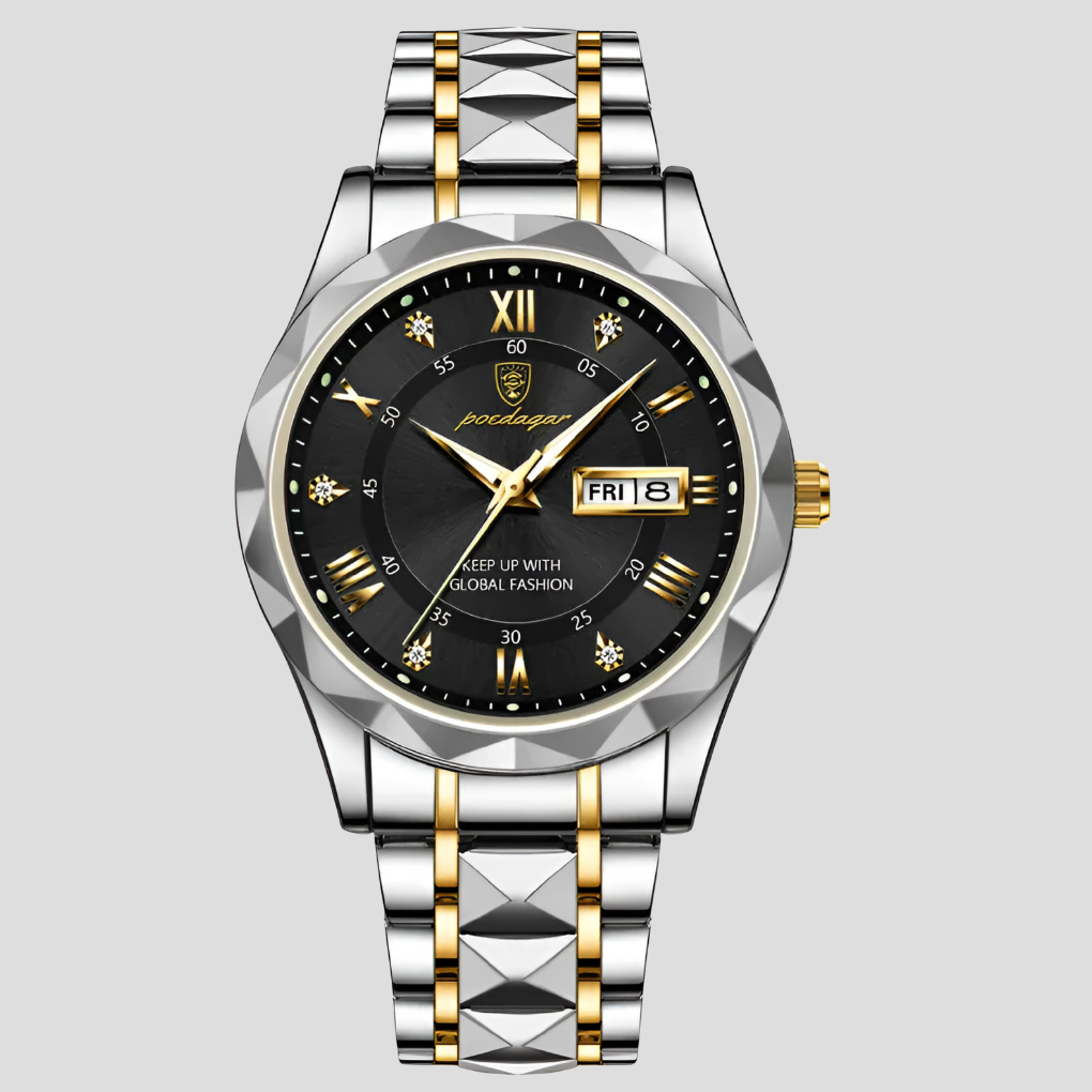 Reloj de Acero Inoxidable de Lujo para Hombres para Ropa de Negocios Diaria