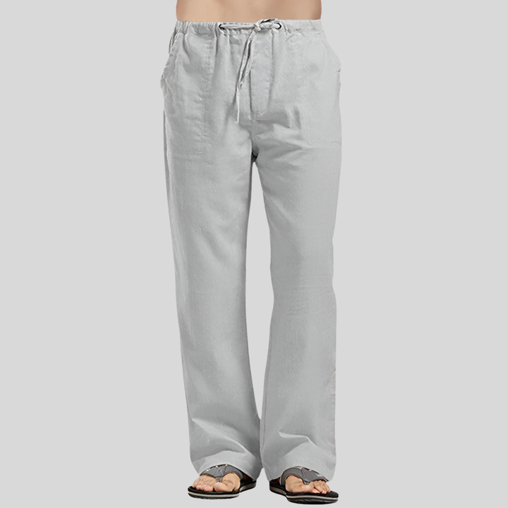 Pantalones de Lino Transpirables para Hombres con Ajuste Sobredimensionado