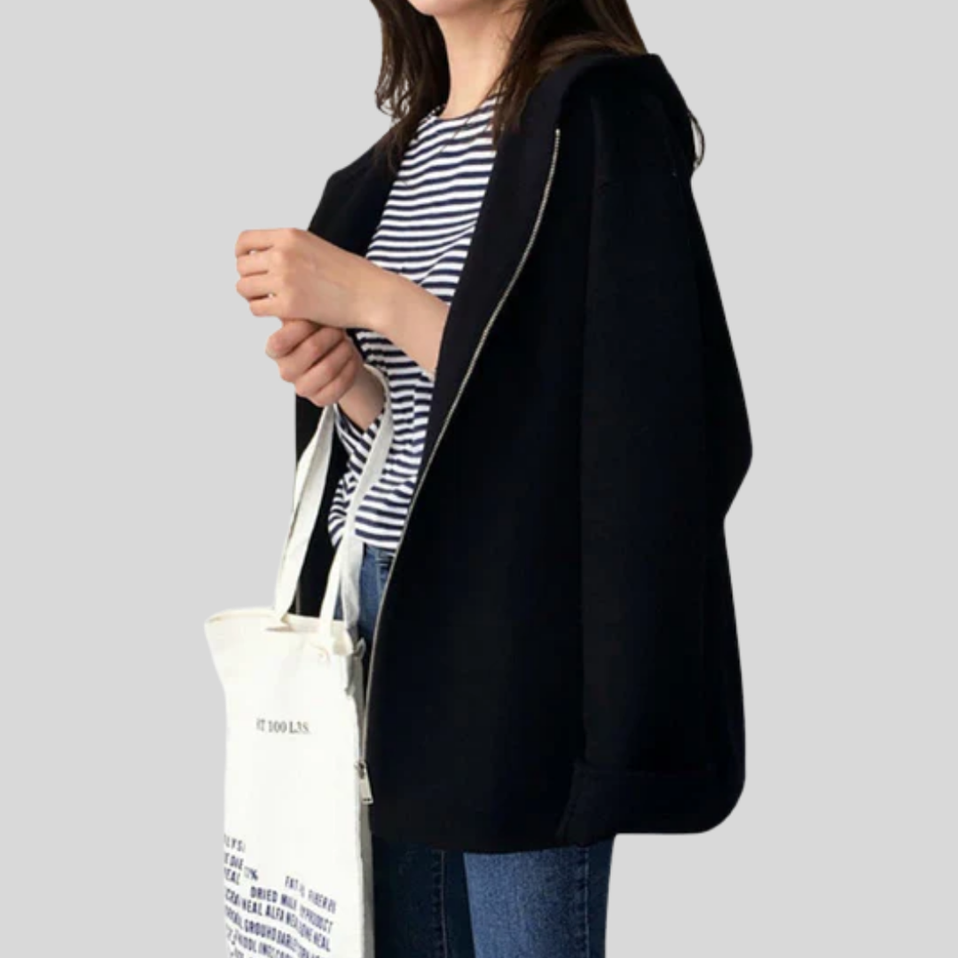 Chaqueta con Capucha de Mujeres con Diseño Funcional