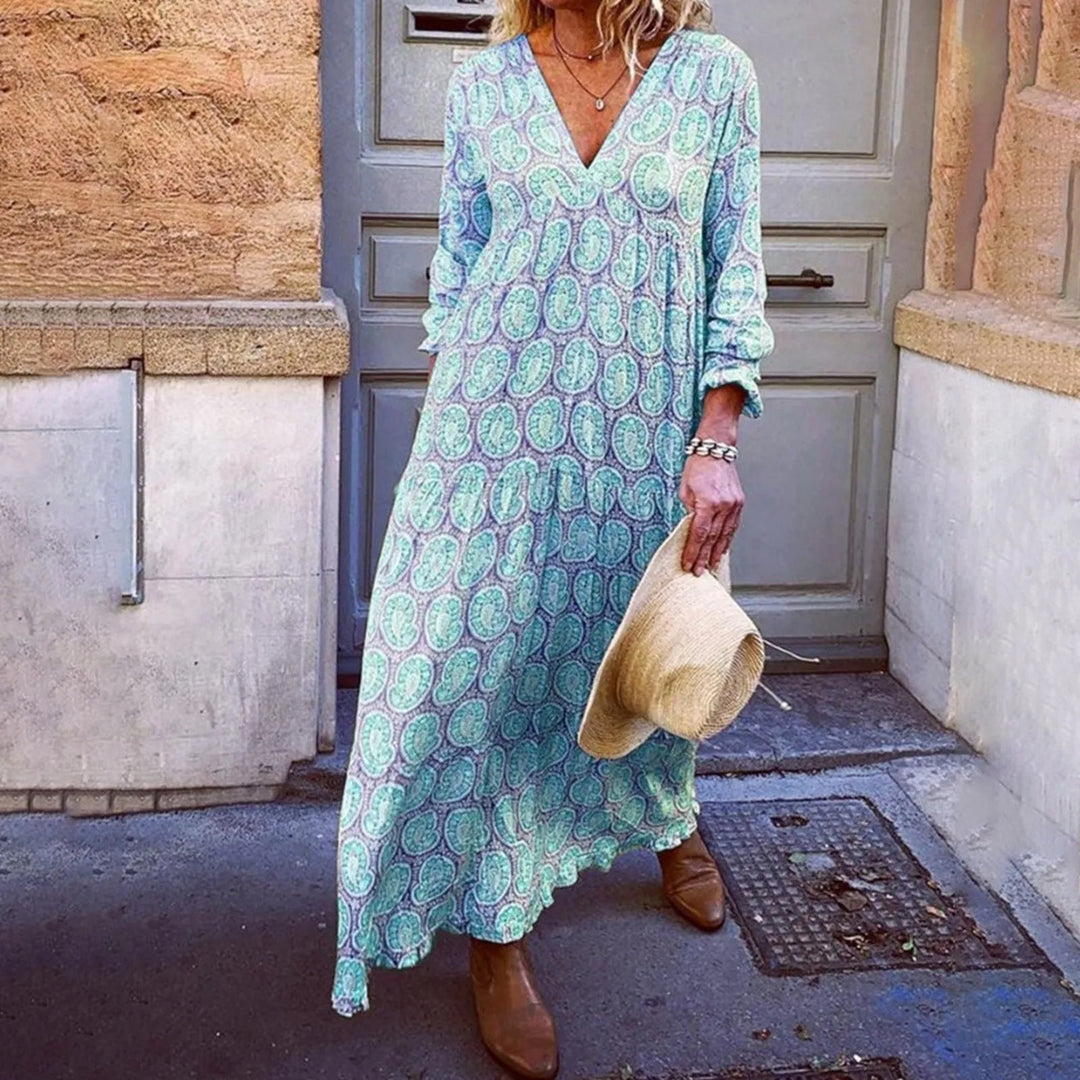Vestido Maxi Geométrico Bohowaves