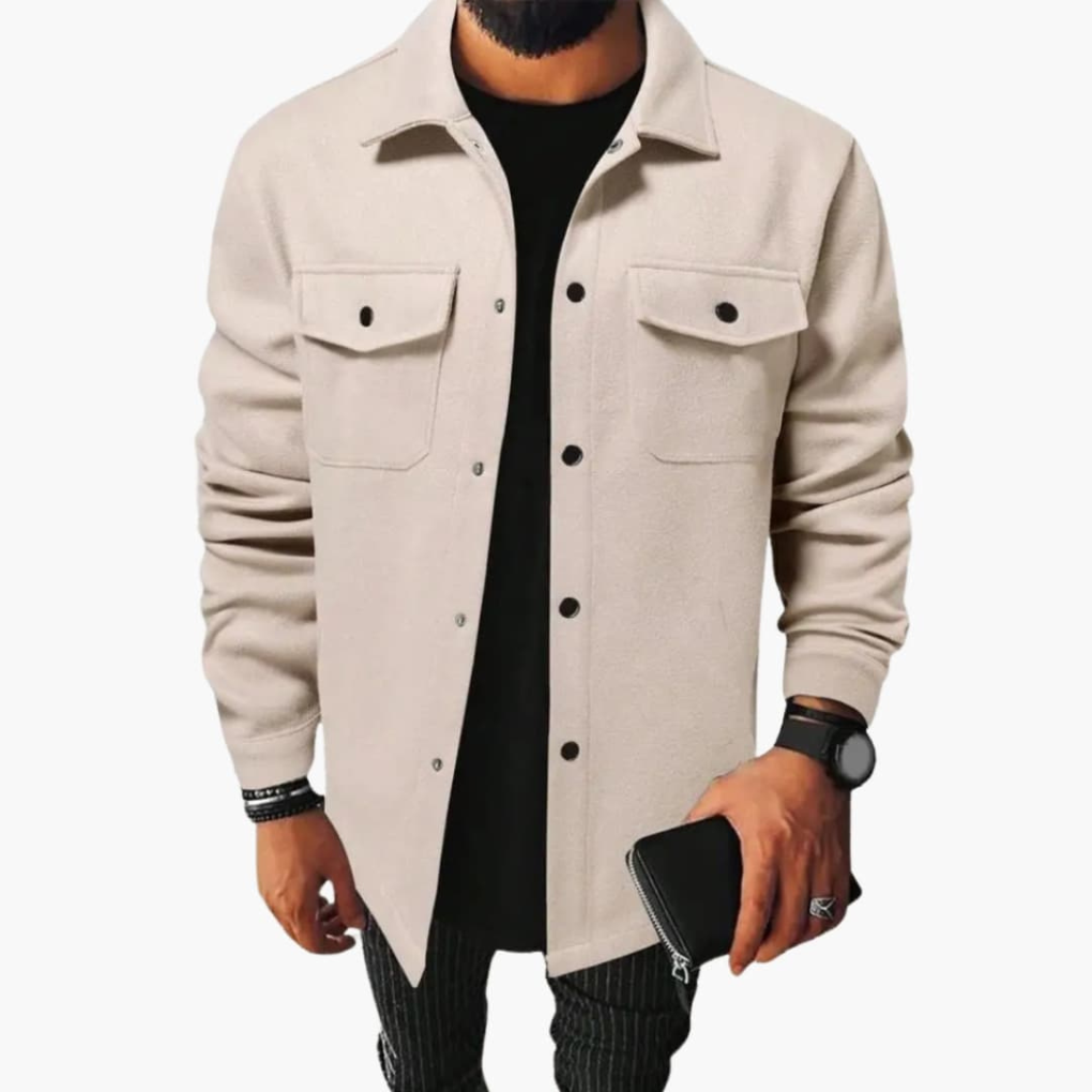Camisa Chaqueta de Hombre con Botones