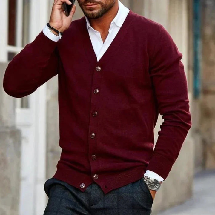 Cardigan de Algodón para Hombres en Estilo Casual