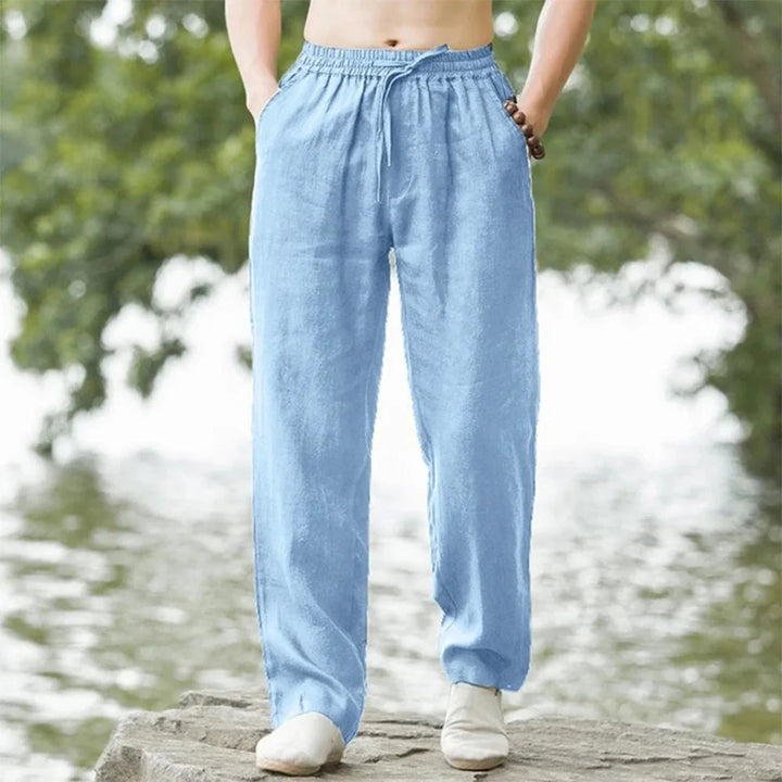 Pantalones de playa de lino para hombre para disfrutar de la comodidad veraniega sin complicaciones