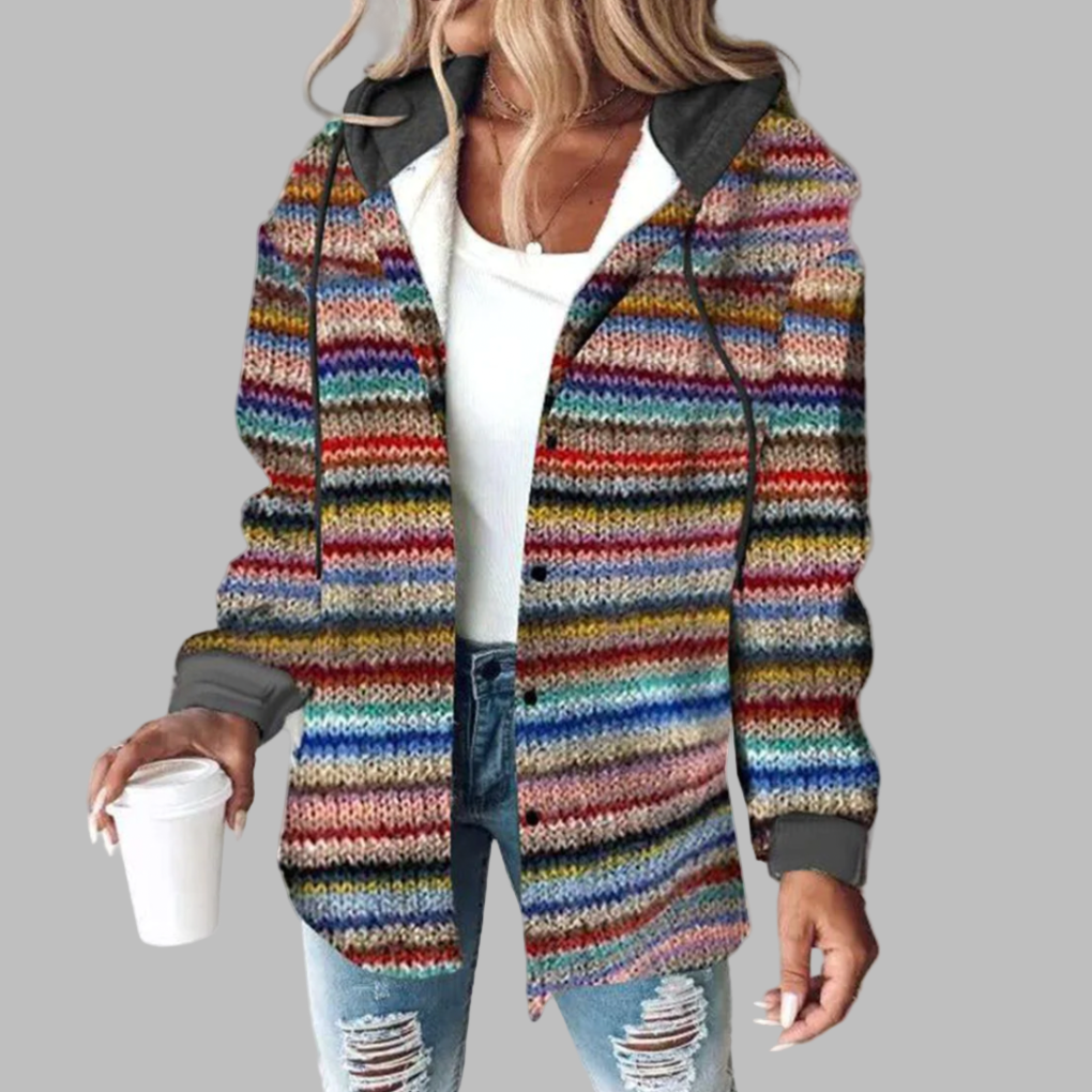 Chaqueta de Botones Frontal para Mujeres