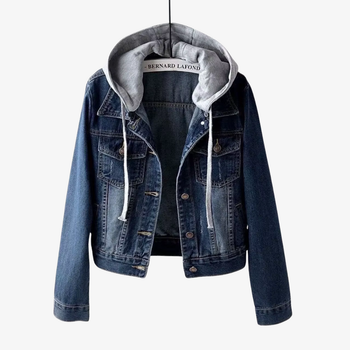Chaqueta de Denim Recortada Estilosa para Mujeres