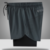 Pantalones Cortos de Correr para Hombres de Secado Rápido con Cremallera