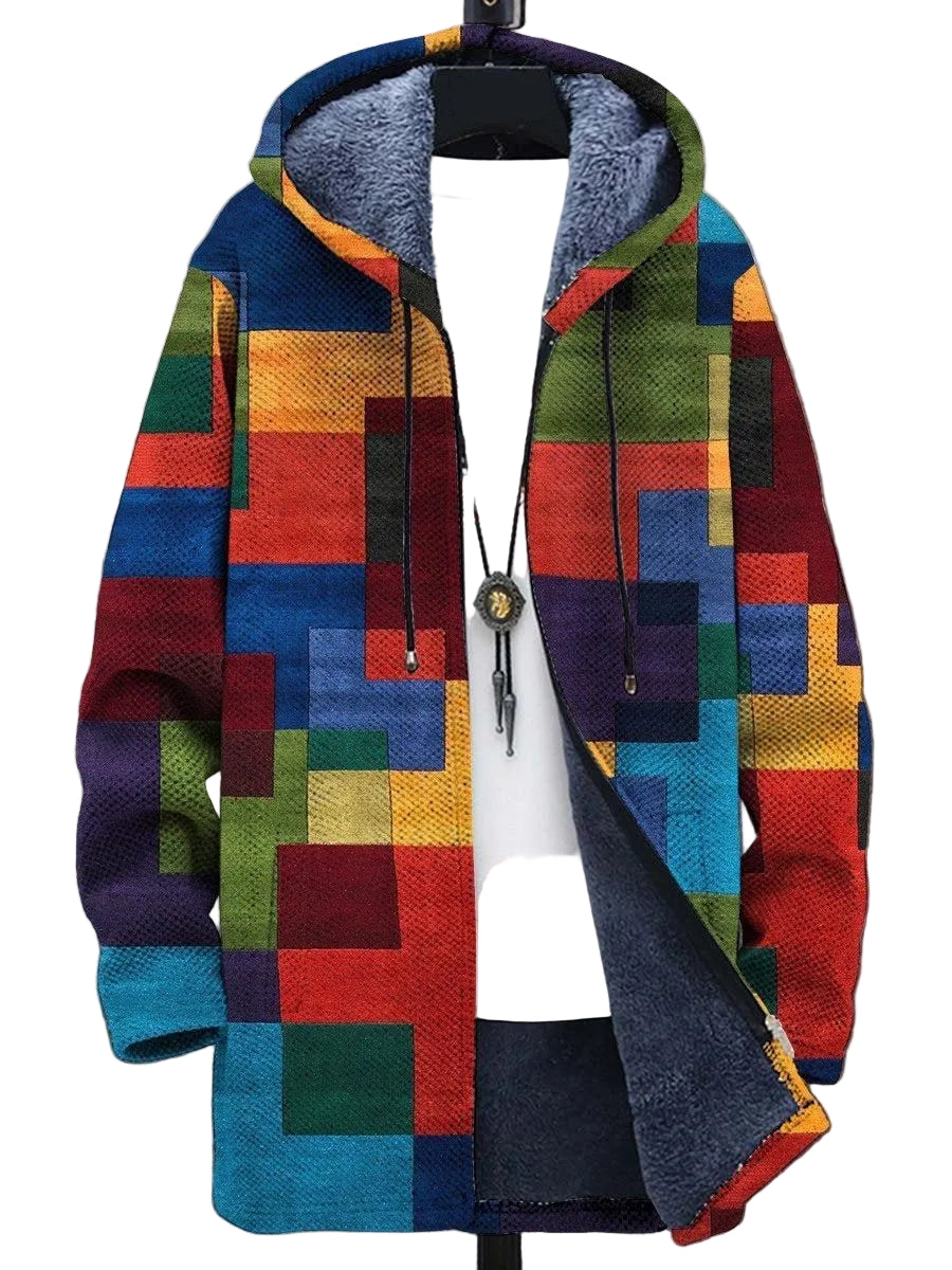 Chaleco Color Bloque Retro para Hombres