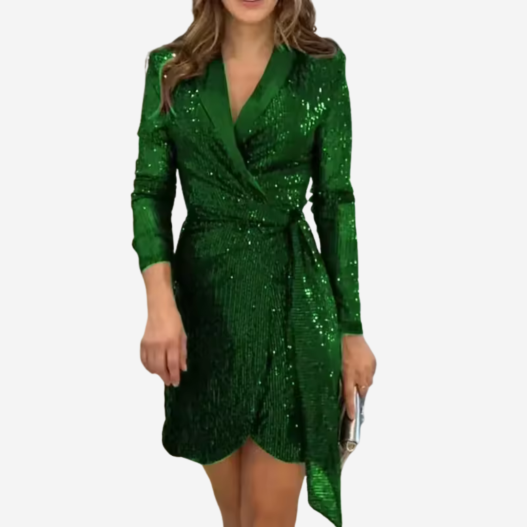 Elegante vestido tipo blazer para mujer: sofisticación chic con un toque glamuroso