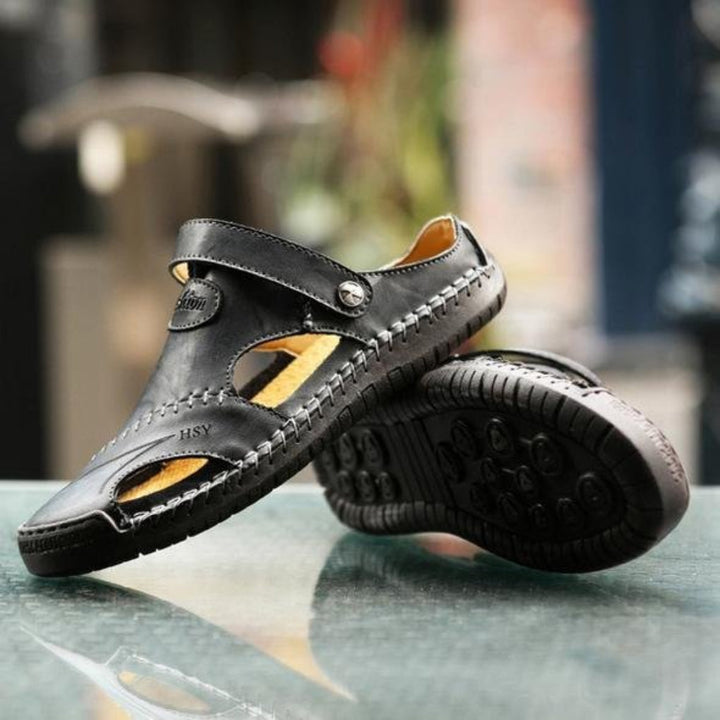 Sandalias de cuero transpirables para hombres