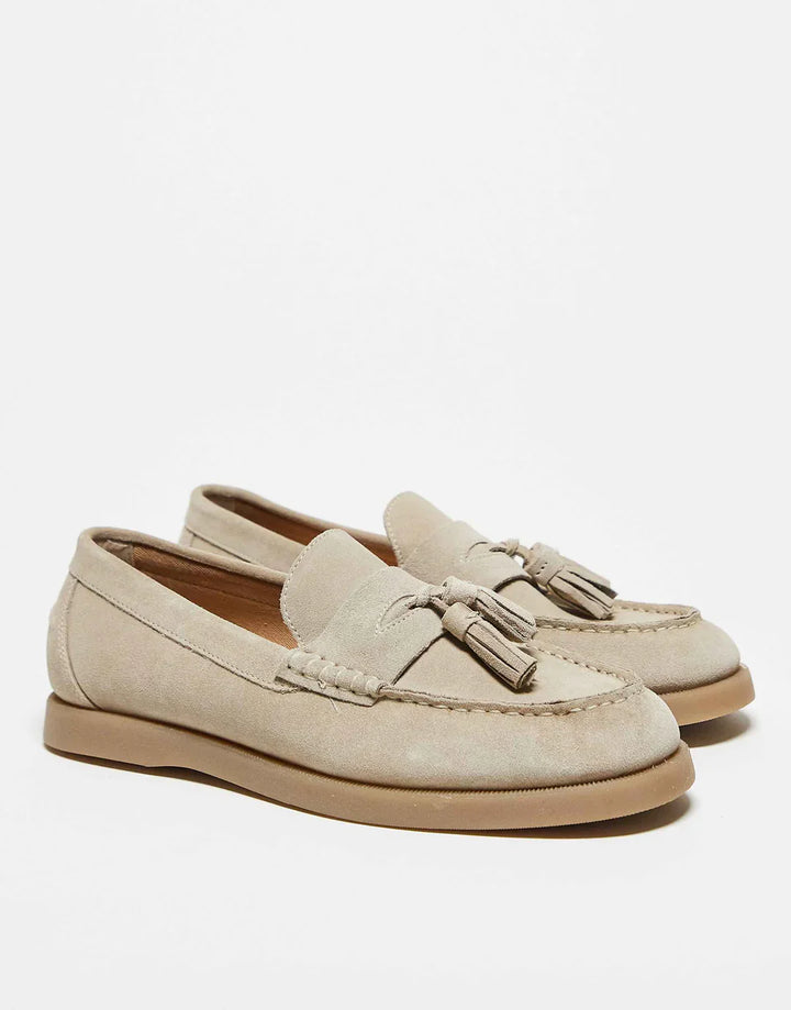 Mocasines de ante de lujo con detalle de borla