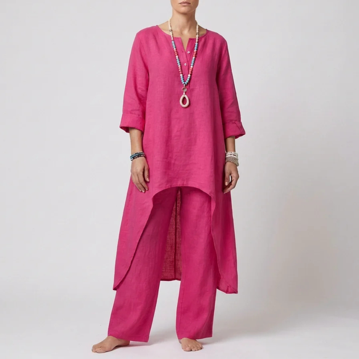 Conjunto de Túnica y Pantalones Sueltos para Mujeres