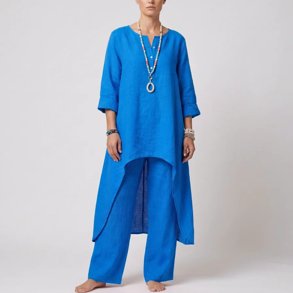Conjunto de Túnica y Pantalones Sueltos para Mujeres