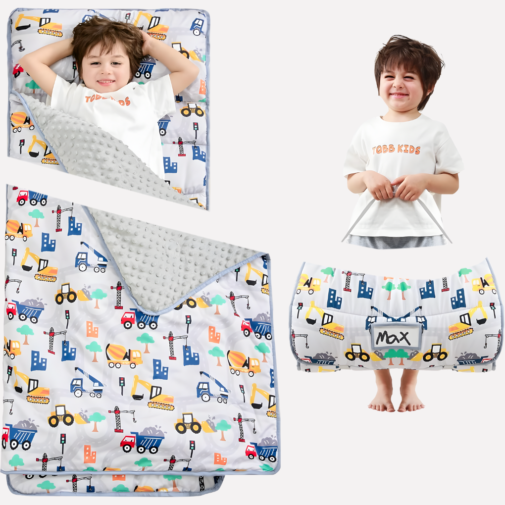 Esterilla de Siesta para Niños Pequeños con Almohada y Manta