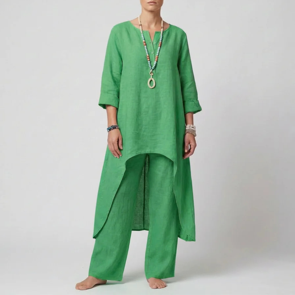 Conjunto de Túnica y Pantalones Sueltos para Mujeres