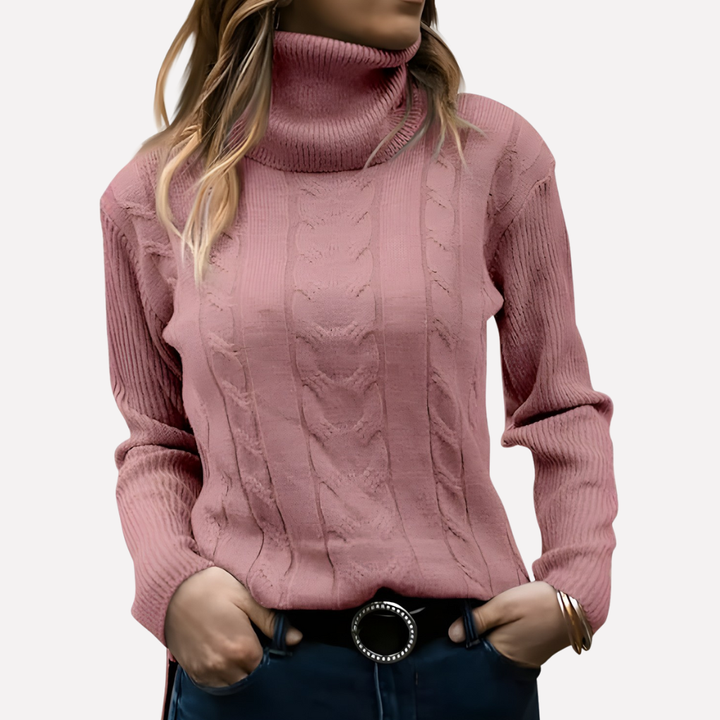 Suéter de Cuello Alto para Mujeres – Estilo Diario Relajado
