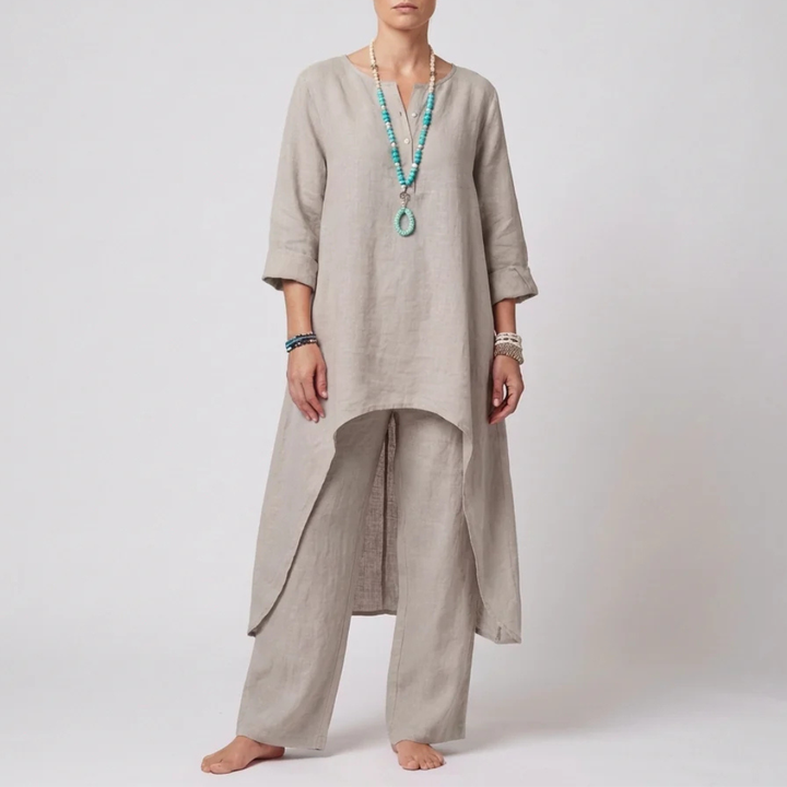 Conjunto de Túnica y Pantalones Sueltos para Mujeres
