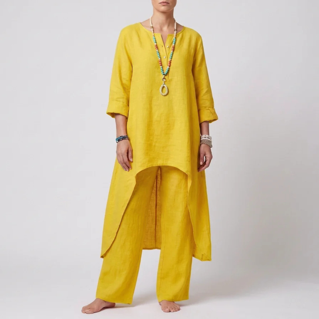 Conjunto de Túnica y Pantalones Sueltos para Mujeres
