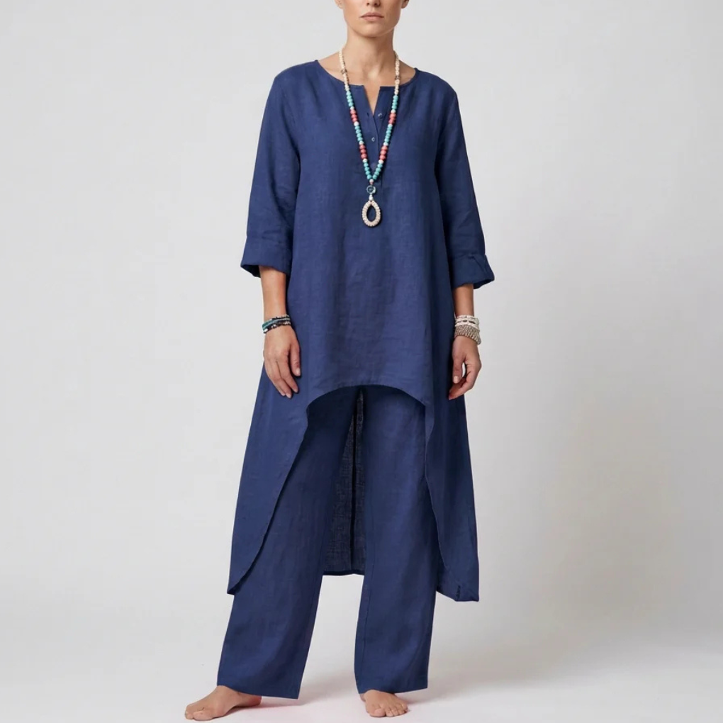 Conjunto de Túnica y Pantalones Sueltos para Mujeres