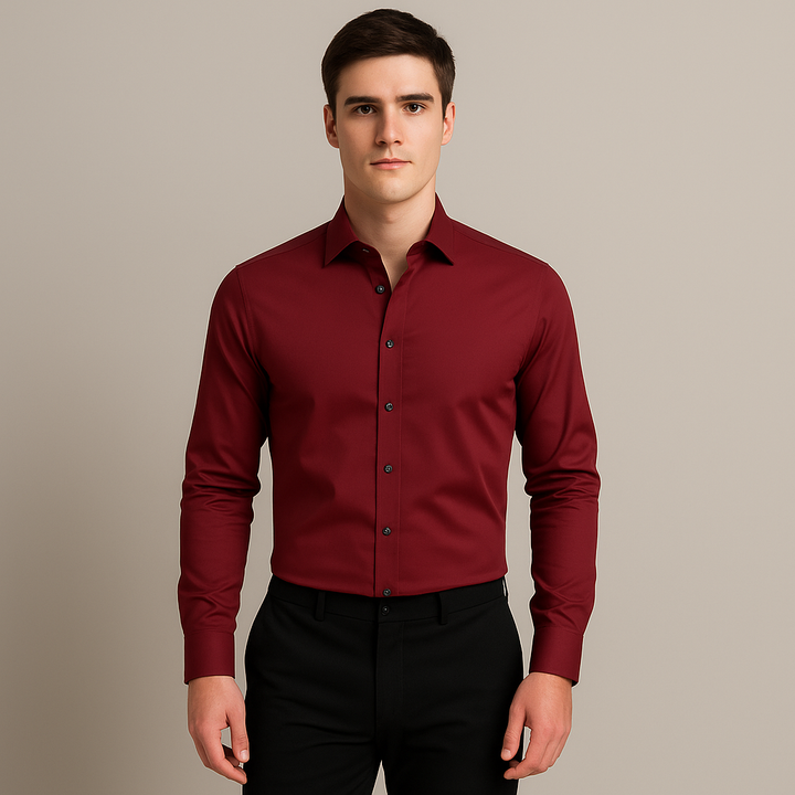 Camisa de vestir elástica para hombre