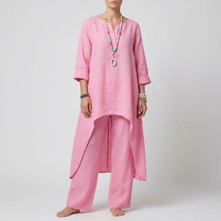 Conjunto de Túnica y Pantalones Sueltos para Mujeres