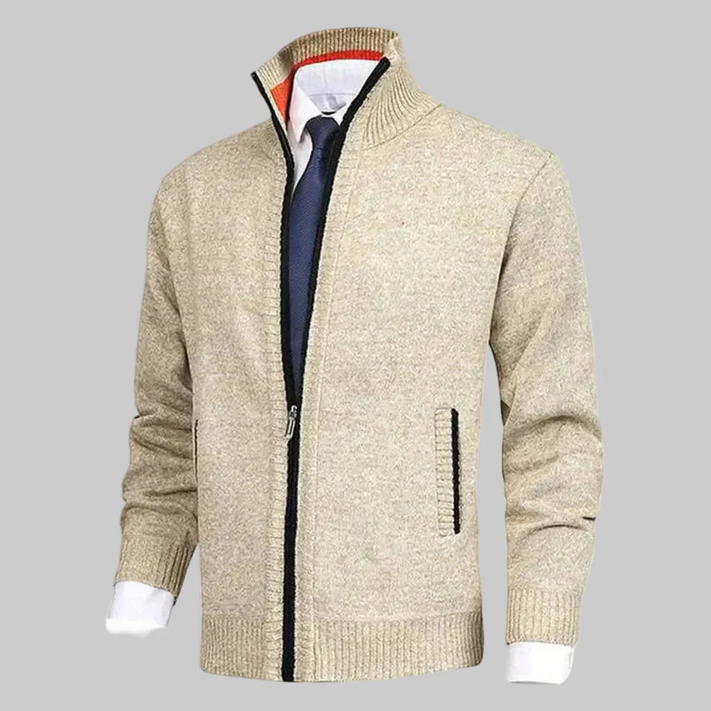 Cardigan con Cremallera para Hombres