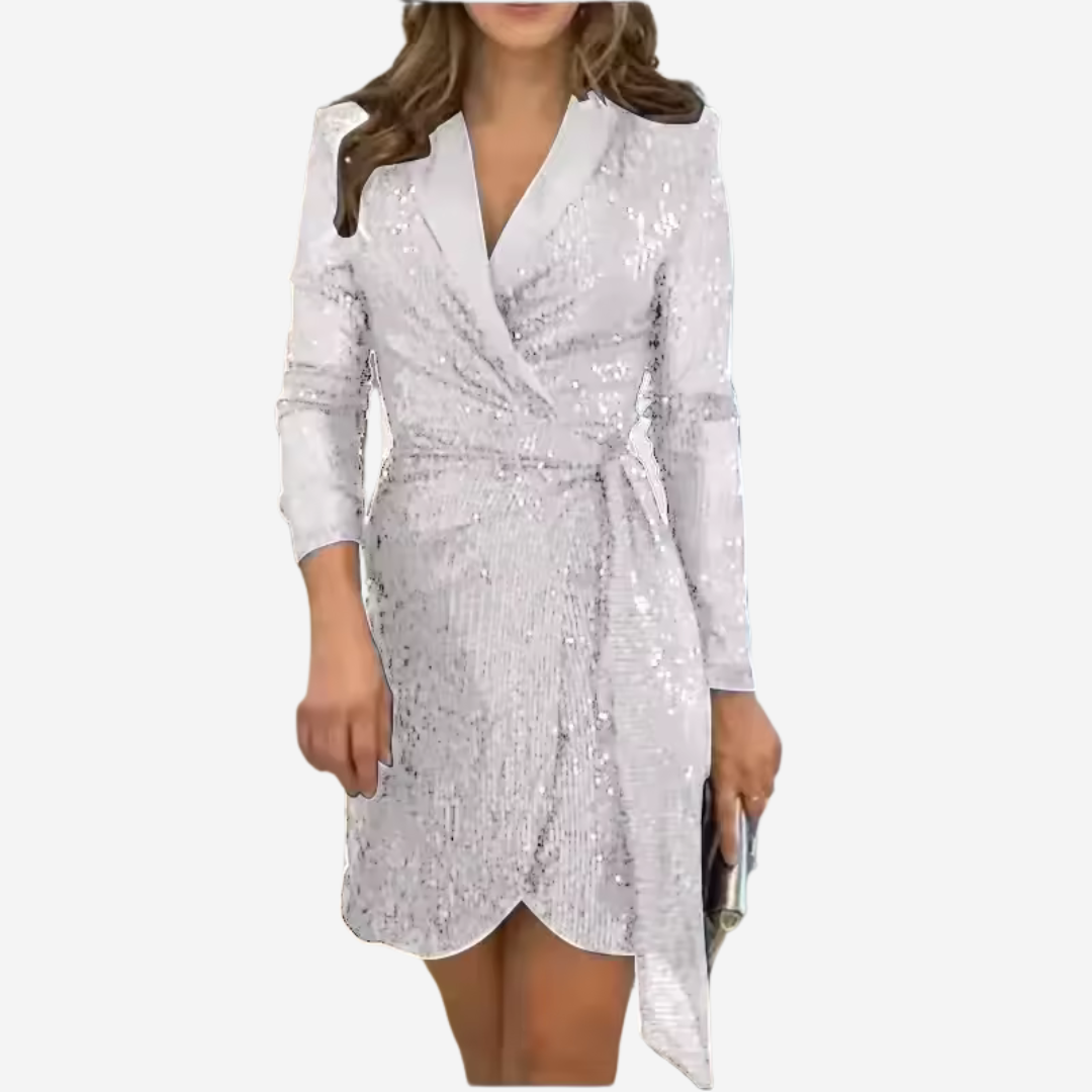 Elegante vestido tipo blazer para mujer: sofisticación chic con un toque glamuroso