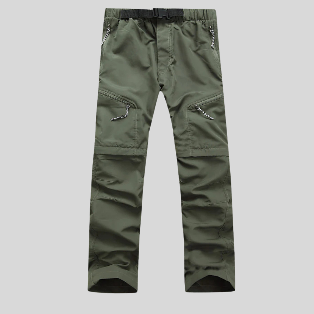 Pantalones de Senderismo 2 en 1 para Hombre – Estilo Rugoso con Función Convertible