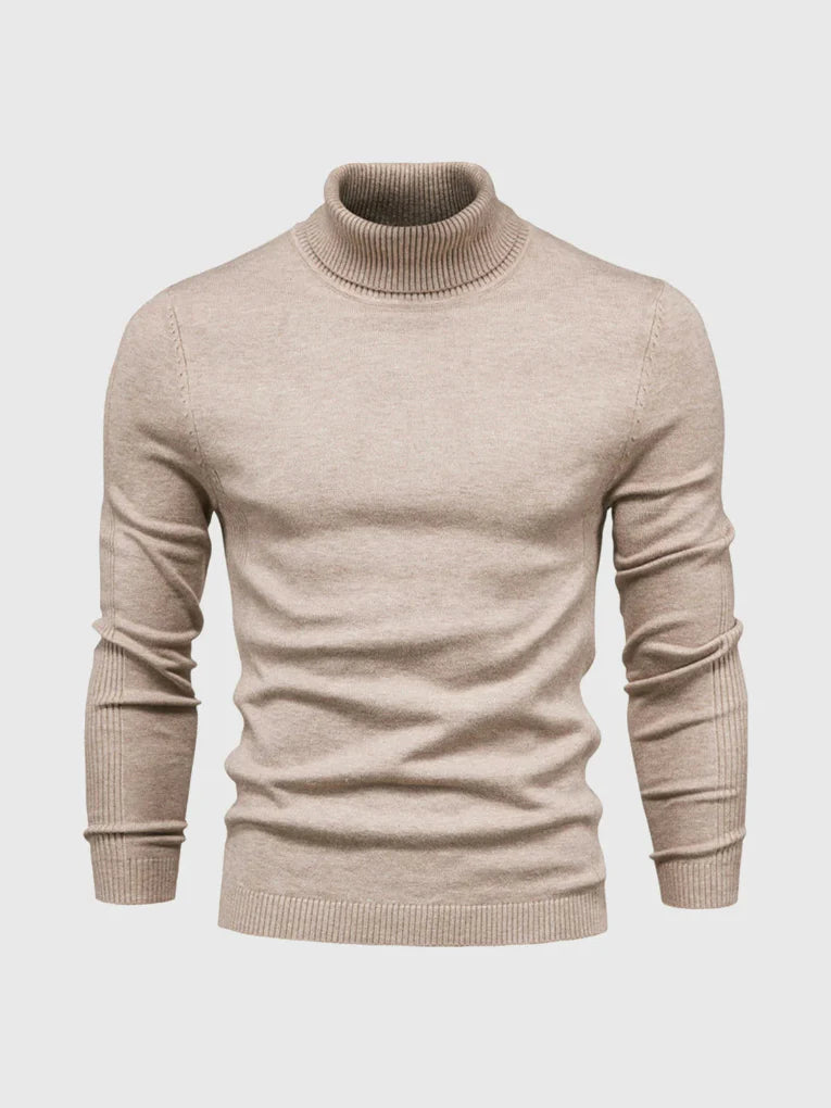 Suéter de Cuello Alto para Hombres – Lavable y Versátil