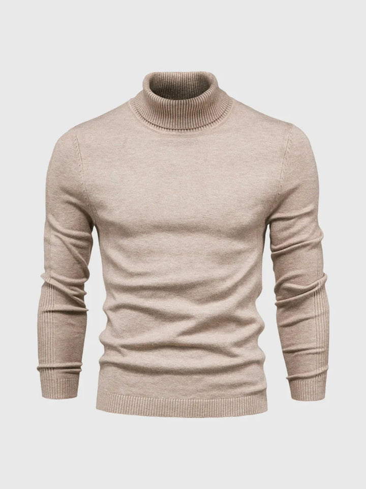 Suéter de Cuello Alto para Hombres – Lavable y Versátil