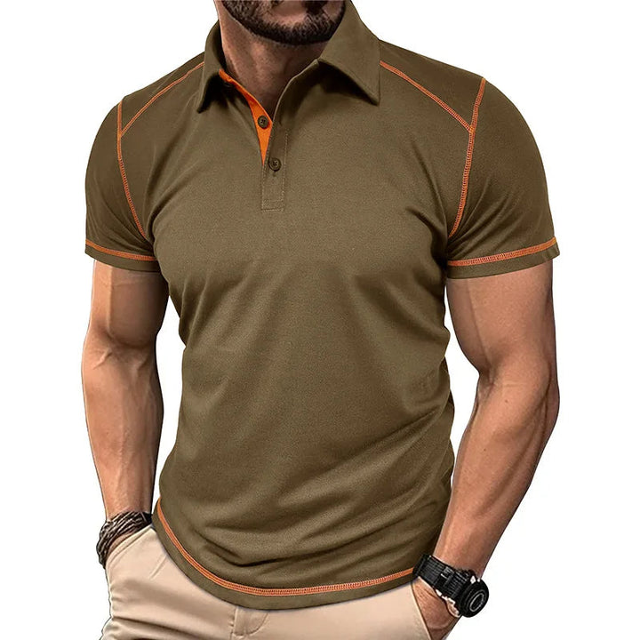 Polo de hombre con bloques de color: diseño clásico y comodidad para el día a día