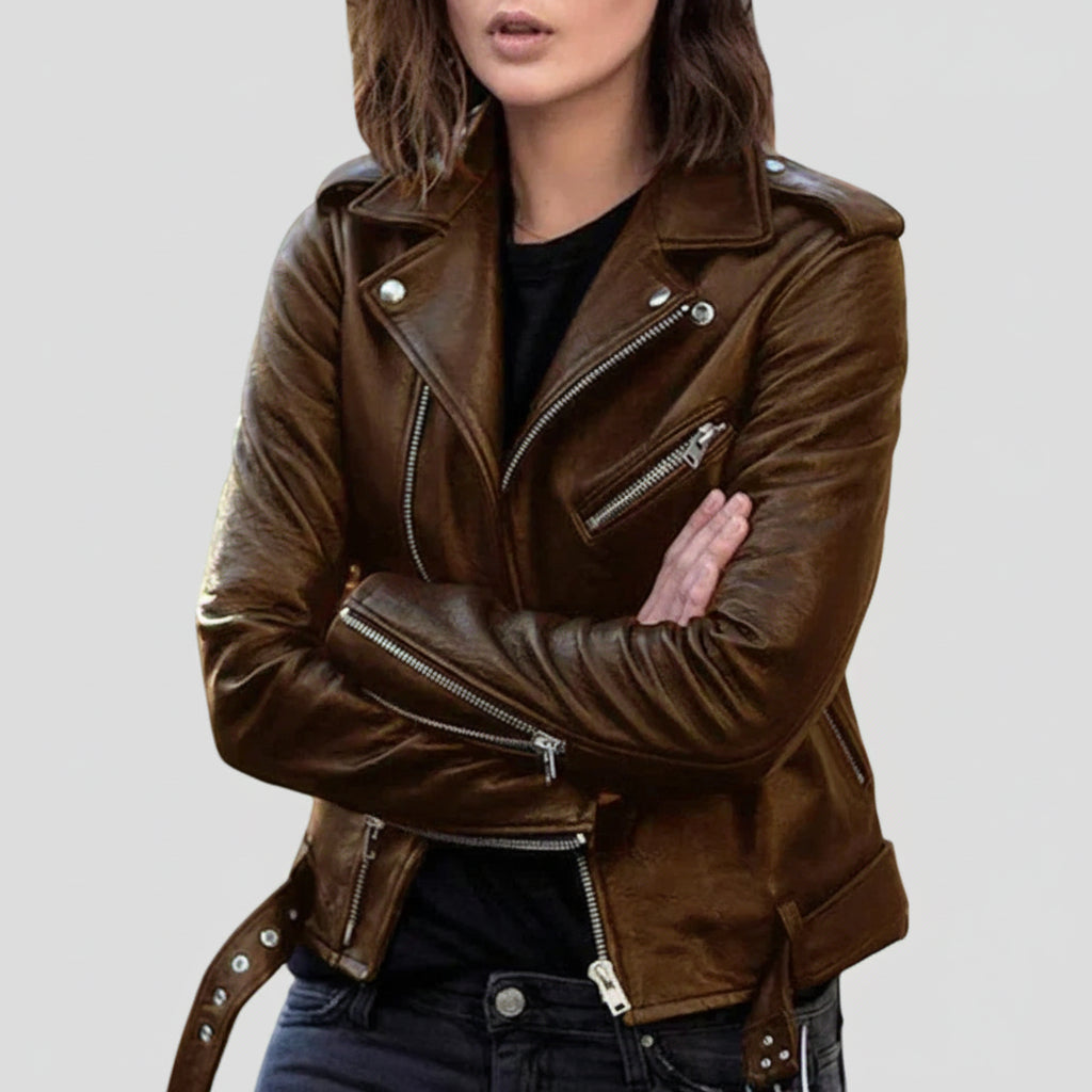 Chaqueta Biker Vintage para Mujeres