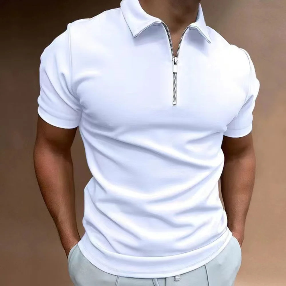 Sophisticación Moderna - Polo con Cuello Zip para Hombres