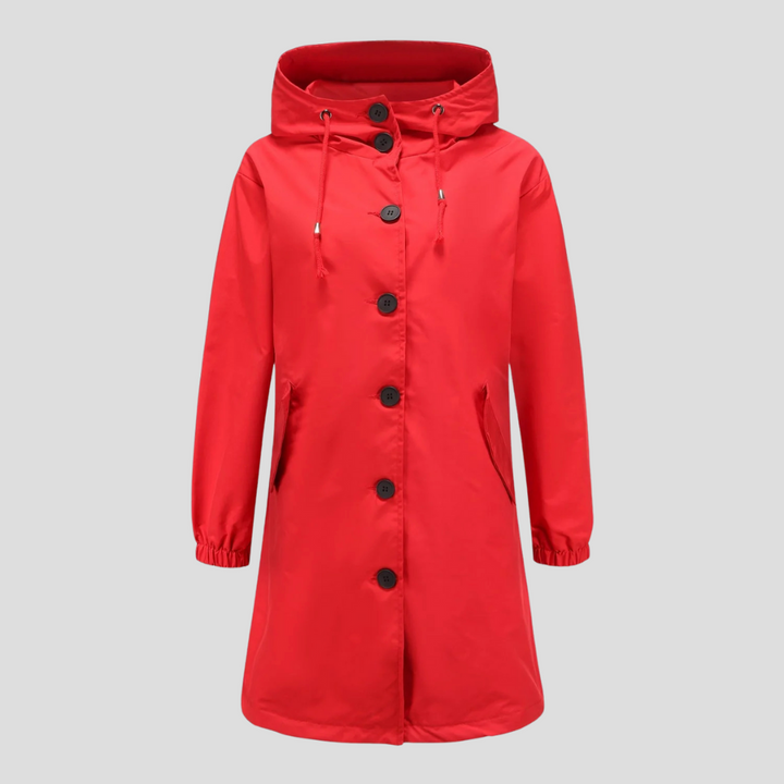 Chaqueta de Lluvia con Capucha Impermeable para Mujeres