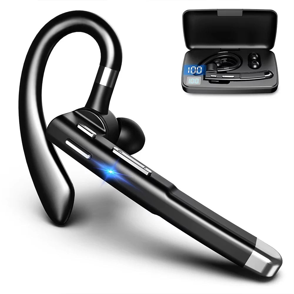 Auriculares Bluetooth de una sola oreja BT5.3 con cancelación de ruido