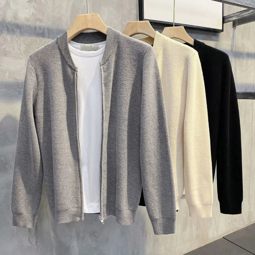Cárdigan de punto para hombre, cálido y elegante