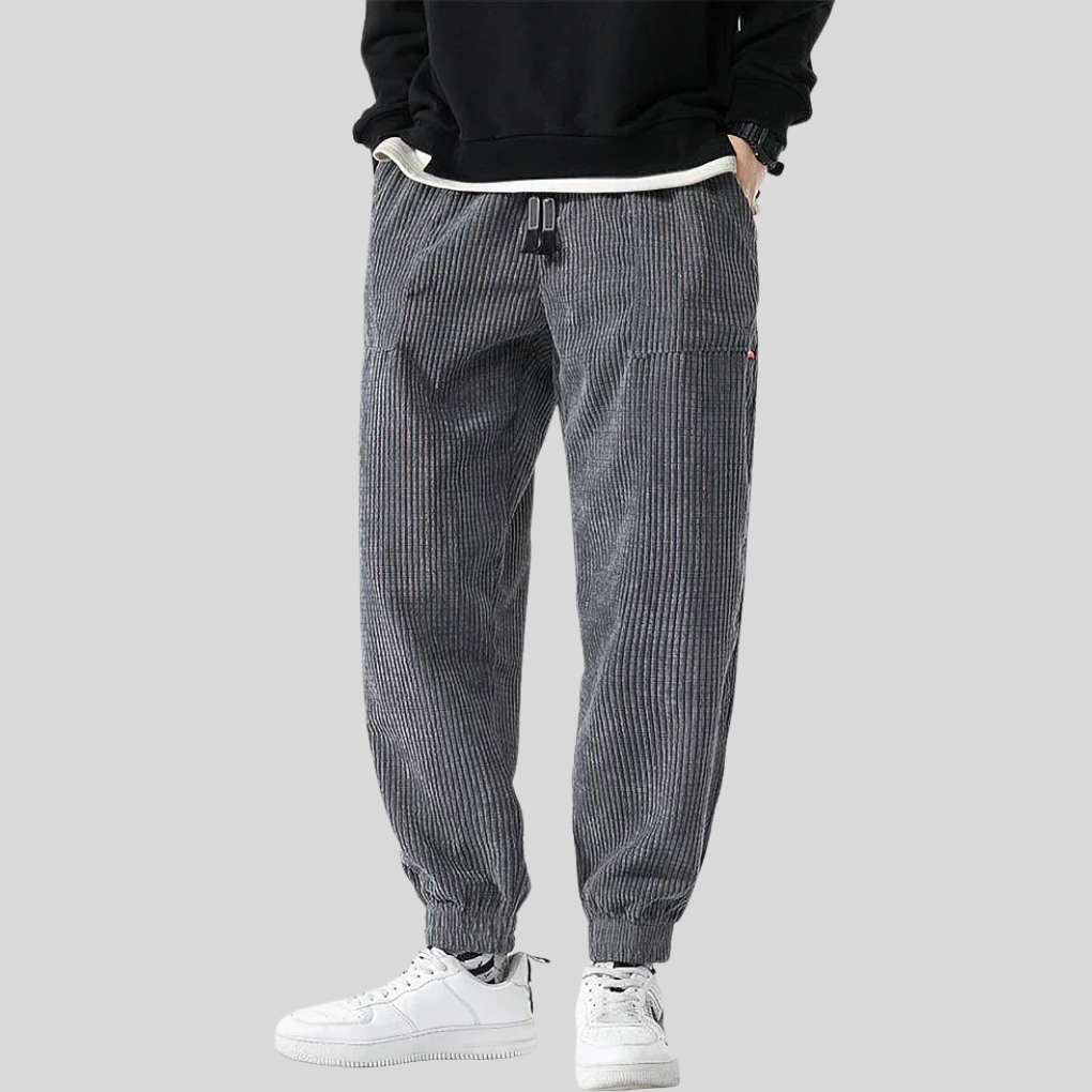 Pantalones Jogger Anchos de Cordones para Hombres – Estilo Relajado Diario