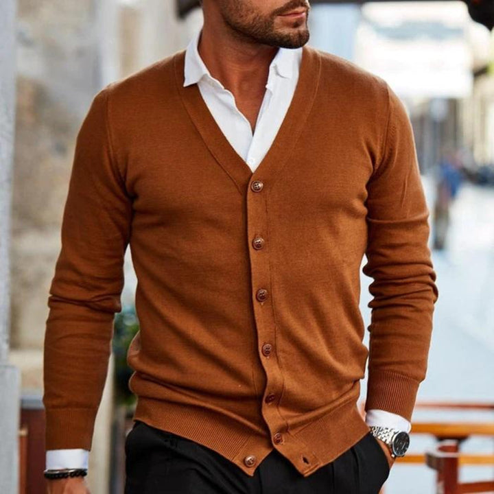Cardigan de Algodón para Hombres en Estilo Casual