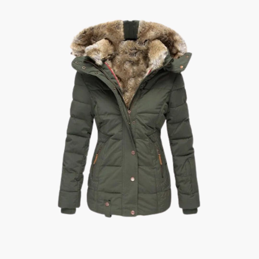 Chaqueta de Mujeres con Superficie Embossada y Cierres