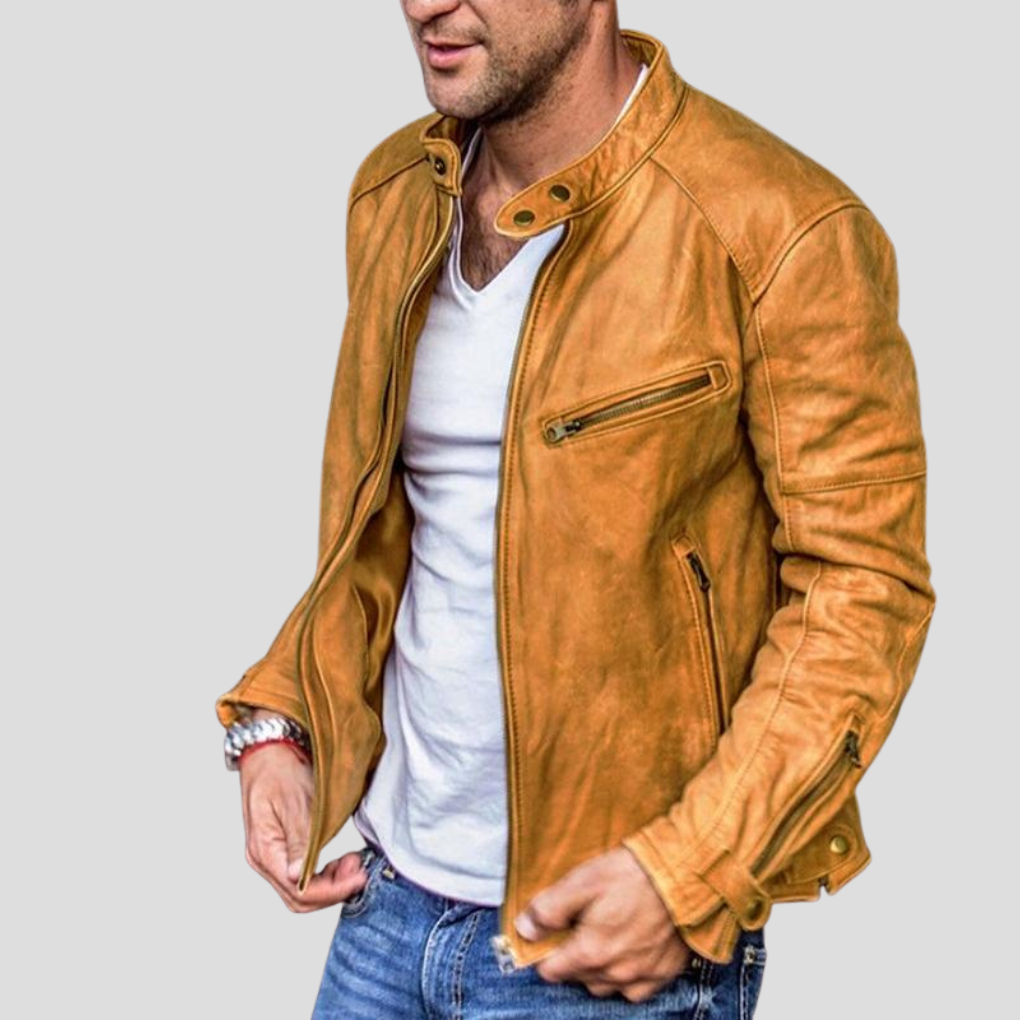 Chaqueta de Cuello Erguido para Hombres – Capa Moderna para Uso Diario
